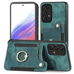 Cassa del telefono del raccoglitore della multi-carta dell'anello di retro pelle-feel, For Samsung Galaxy S20+, For Samsung Galaxy S20 FE, For Samsung Galaxy A54 5G, For Samsung Galaxy A53 5G