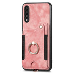 Cassa del telefono del raccoglitore della multi-carta dell'anello di retro pelle-feel, For Samsung Galaxy A50, For Samsung Galaxy A42 5G, For Samsung Galaxy A34 5G, For Samsung Galaxy A33 5G