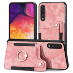 Cassa del telefono del raccoglitore della multi-carta dell'anello di retro pelle-feel, For Samsung Galaxy A50, For Samsung Galaxy A42 5G, For Samsung Galaxy A34 5G, For Samsung Galaxy A33 5G