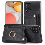 Cassa del telefono del raccoglitore della multi-carta dell'anello di retro pelle-feel, For Samsung Galaxy A50, For Samsung Galaxy A42 5G, For Samsung Galaxy A34 5G, For Samsung Galaxy A33 5G