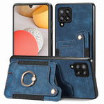 Cassa del telefono del raccoglitore della multi-carta dell'anello di retro pelle-feel, For Samsung Galaxy A50, For Samsung Galaxy A42 5G, For Samsung Galaxy A34 5G, For Samsung Galaxy A33 5G