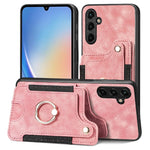Cassa del telefono del raccoglitore della multi-carta dell'anello di retro pelle-feel, For Samsung Galaxy A50, For Samsung Galaxy A42 5G, For Samsung Galaxy A34 5G, For Samsung Galaxy A33 5G