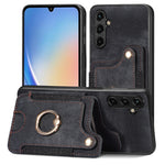 Cassa del telefono del raccoglitore della multi-carta dell'anello di retro pelle-feel, For Samsung Galaxy A50, For Samsung Galaxy A42 5G, For Samsung Galaxy A34 5G, For Samsung Galaxy A33 5G