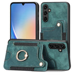 Cassa del telefono del raccoglitore della multi-carta dell'anello di retro pelle-feel, For Samsung Galaxy A50, For Samsung Galaxy A42 5G, For Samsung Galaxy A34 5G, For Samsung Galaxy A33 5G