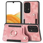 Cassa del telefono del raccoglitore della multi-carta dell'anello di retro pelle-feel, For Samsung Galaxy A50, For Samsung Galaxy A42 5G, For Samsung Galaxy A34 5G, For Samsung Galaxy A33 5G