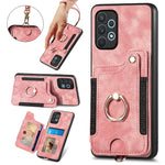 Cassa del telefono del raccoglitore della multi-carta dell'anello di retro pelle-feel, For Samsung Galaxy A32 4G, For Samsung Galaxy A21s, For Samsung Galaxy A04, For Realme C35