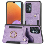 Cassa del telefono del raccoglitore della multi-carta dell'anello di retro pelle-feel, For Samsung Galaxy A32 4G, For Samsung Galaxy A21s, For Samsung Galaxy A04, For Realme C35