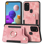 Cassa del telefono del raccoglitore della multi-carta dell'anello di retro pelle-feel, For Samsung Galaxy A32 4G, For Samsung Galaxy A21s, For Samsung Galaxy A04, For Realme C35