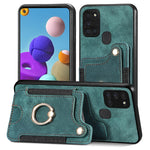 Cassa del telefono del raccoglitore della multi-carta dell'anello di retro pelle-feel, For Samsung Galaxy A32 4G, For Samsung Galaxy A21s, For Samsung Galaxy A04, For Realme C35