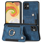 Cassa del telefono del raccoglitore della multi-carta dell'anello di retro pelle-feel, For Samsung Galaxy A32 4G, For Samsung Galaxy A21s, For Samsung Galaxy A04, For Realme C35