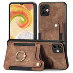 Cassa del telefono del raccoglitore della multi-carta dell'anello di retro pelle-feel, For Samsung Galaxy A32 4G, For Samsung Galaxy A21s, For Samsung Galaxy A04, For Realme C35