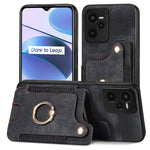 Cassa del telefono del raccoglitore della multi-carta dell'anello di retro pelle-feel, For Samsung Galaxy A32 4G, For Samsung Galaxy A21s, For Samsung Galaxy A04, For Realme C35