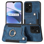 Cassa del telefono del raccoglitore della multi-carta dell'anello di retro pelle-feel, For Samsung Galaxy A32 4G, For Samsung Galaxy A21s, For Samsung Galaxy A04, For Realme C35