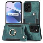 Cassa del telefono del raccoglitore della multi-carta dell'anello di retro pelle-feel, For Samsung Galaxy A32 4G, For Samsung Galaxy A21s, For Samsung Galaxy A04, For Realme C35