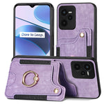 Cassa del telefono del raccoglitore della multi-carta dell'anello di retro pelle-feel, For Samsung Galaxy A32 4G, For Samsung Galaxy A21s, For Samsung Galaxy A04, For Realme C35