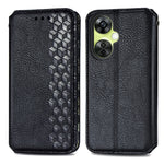 Custodia per telefono in pelle magnetica pressata a griglia cubica, For OnePlus Nord CE 3 Lite, For OPPO Find X6 Pro, For OPPO Find X6, For Redmi Note 12 Turbo, For Nokia C32