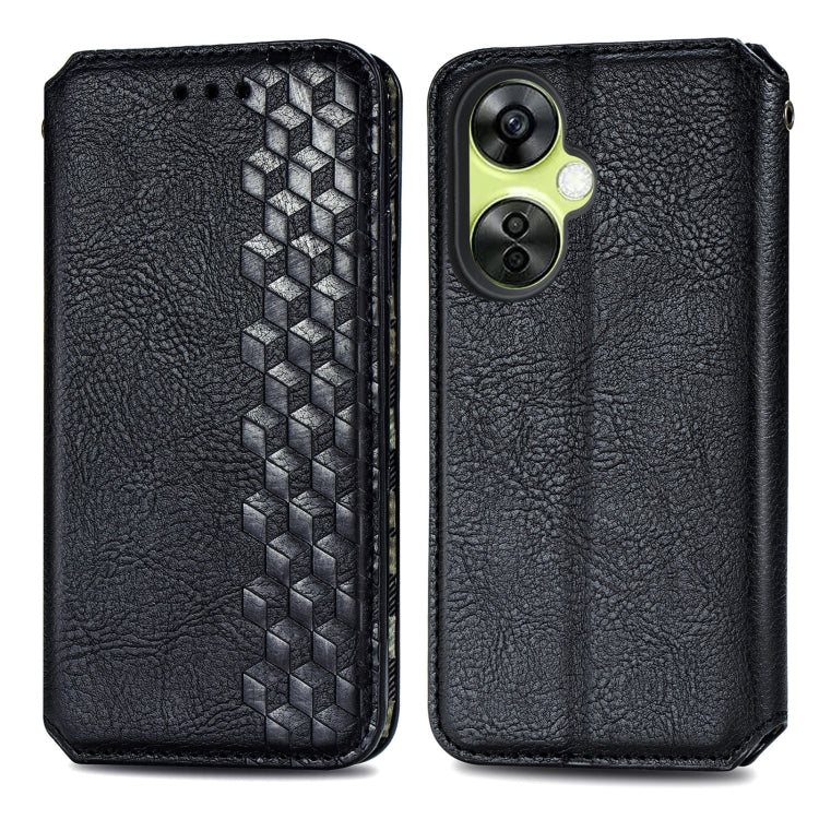 Custodia per telefono in pelle magnetica pressata a griglia cubica, For OnePlus Nord CE 3 Lite, For OPPO Find X6 Pro, For OPPO Find X6, For Redmi Note 12 Turbo, For Nokia C32