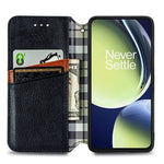 Custodia per telefono in pelle magnetica pressata a griglia cubica, For OnePlus Nord CE 3 Lite, For OPPO Find X6 Pro, For OPPO Find X6, For Redmi Note 12 Turbo, For Nokia C32