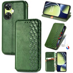 Custodia per telefono in pelle magnetica pressata a griglia cubica, For OnePlus Nord CE 3 Lite, For OPPO Find X6 Pro, For OPPO Find X6, For Redmi Note 12 Turbo, For Nokia C32