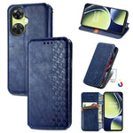 Custodia per telefono in pelle magnetica pressata a griglia cubica, For OnePlus Nord CE 3 Lite, For OPPO Find X6 Pro, For OPPO Find X6, For Redmi Note 12 Turbo, For Nokia C32
