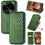 Custodia per telefono in pelle magnetica pressata a griglia cubica, For OnePlus Nord CE 3 Lite, For OPPO Find X6 Pro, For OPPO Find X6, For Redmi Note 12 Turbo, For Nokia C32