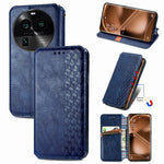 Custodia per telefono in pelle magnetica pressata a griglia cubica, For OnePlus Nord CE 3 Lite, For OPPO Find X6 Pro, For OPPO Find X6, For Redmi Note 12 Turbo, For Nokia C32