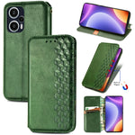 Custodia per telefono in pelle magnetica pressata a griglia cubica, For OnePlus Nord CE 3 Lite, For OPPO Find X6 Pro, For OPPO Find X6, For Redmi Note 12 Turbo, For Nokia C32