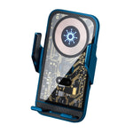 C10 Sensore a infrarossi per navigazione per auto Caricabatterie wireless trasparente Caricabatterie rapido da 15 W Supporto per telefono, C10 (Gray), C10 (Blue), C10 (Golden)