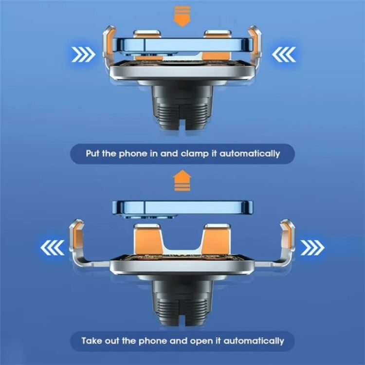C10 Sensore a infrarossi per navigazione per auto Caricabatterie wireless trasparente Caricabatterie rapido da 15 W Supporto per telefono, C10 (Gray), C10 (Blue), C10 (Golden)