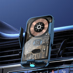 Supporto per caricabatterie wireless di tipo C trasparente aperto automaticamente da 15 W per auto C11, C11 (Gray), C11 (Blue), C11 (Gold)