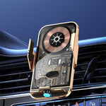 Supporto per caricabatterie wireless di tipo C trasparente aperto automaticamente da 15 W per auto C11, C11 (Gray), C11 (Blue), C11 (Gold)