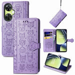 Custodia per telefono in pelle goffrata gatto e cane, For OnePlus Nord CE 3 Lite, For OPPO Find X6 Pro, For OPPO Find X6, For Nokia C32