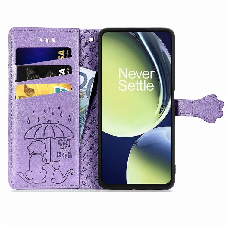 Custodia per telefono in pelle goffrata gatto e cane, For OnePlus Nord CE 3 Lite, For OPPO Find X6 Pro, For OPPO Find X6, For Nokia C32