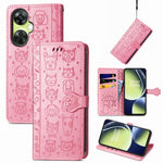 Custodia per telefono in pelle goffrata gatto e cane, For OnePlus Nord CE 3 Lite, For OPPO Find X6 Pro, For OPPO Find X6, For Nokia C32