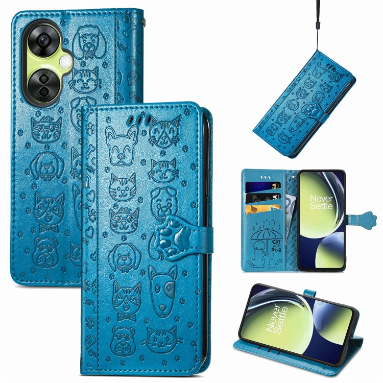 Custodia per telefono in pelle goffrata gatto e cane, For OnePlus Nord CE 3 Lite, For OPPO Find X6 Pro, For OPPO Find X6, For Nokia C32