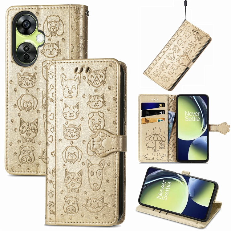 Custodia per telefono in pelle goffrata gatto e cane, For OnePlus Nord CE 3 Lite, For OPPO Find X6 Pro, For OPPO Find X6, For Nokia C32