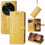 Custodia per telefono in pelle goffrata gatto e cane, For OnePlus Nord CE 3 Lite, For OPPO Find X6 Pro, For OPPO Find X6, For Nokia C32