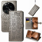 Custodia per telefono in pelle goffrata gatto e cane, For OnePlus Nord CE 3 Lite, For OPPO Find X6 Pro, For OPPO Find X6, For Nokia C32