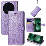 Custodia per telefono in pelle goffrata gatto e cane, For OnePlus Nord CE 3 Lite, For OPPO Find X6 Pro, For OPPO Find X6, For Nokia C32