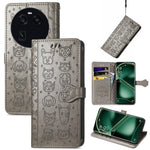 Custodia per telefono in pelle goffrata gatto e cane, For OnePlus Nord CE 3 Lite, For OPPO Find X6 Pro, For OPPO Find X6, For Nokia C32