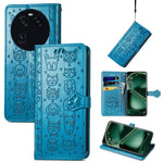 Custodia per telefono in pelle goffrata gatto e cane, For OnePlus Nord CE 3 Lite, For OPPO Find X6 Pro, For OPPO Find X6, For Nokia C32