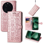 Custodia per telefono in pelle goffrata gatto e cane, For OnePlus Nord CE 3 Lite, For OPPO Find X6 Pro, For OPPO Find X6, For Nokia C32