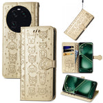 Custodia per telefono in pelle goffrata gatto e cane, For OnePlus Nord CE 3 Lite, For OPPO Find X6 Pro, For OPPO Find X6, For Nokia C32
