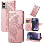 Custodia per telefono in pelle goffrata farfalla amore fiore, For Motorola Moto G Stylus 5G 2023, For Nokia C3, For OnePlus Nord CE 3 Lite