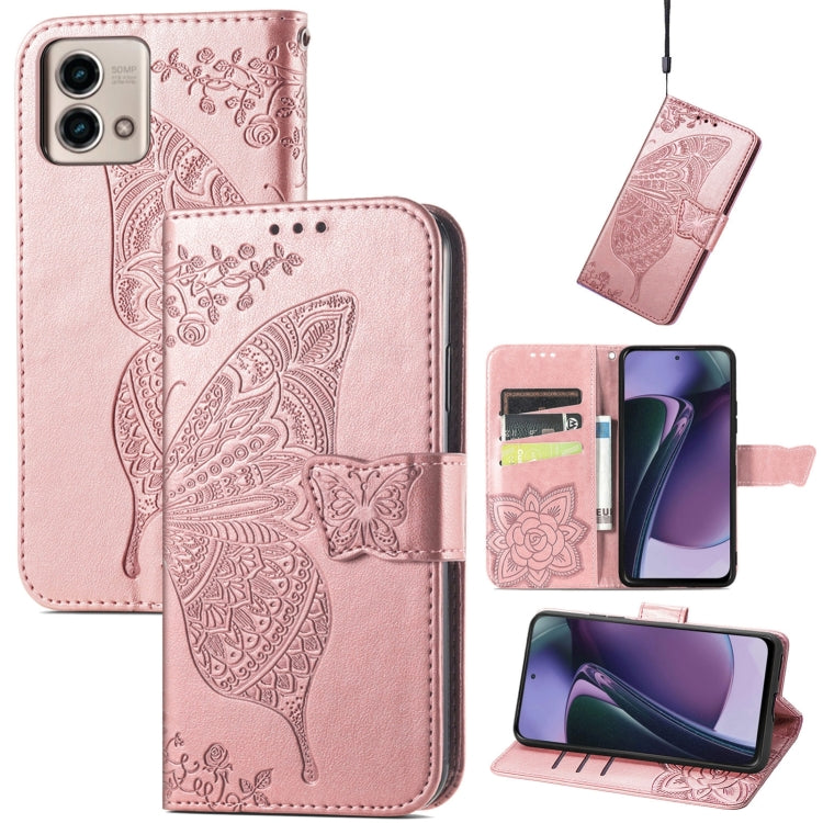 Custodia per telefono in pelle goffrata farfalla amore fiore, For Motorola Moto G Stylus 5G 2023, For Nokia C3, For OnePlus Nord CE 3 Lite