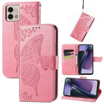 Custodia per telefono in pelle goffrata farfalla amore fiore, For Motorola Moto G Stylus 5G 2023, For Nokia C3, For OnePlus Nord CE 3 Lite