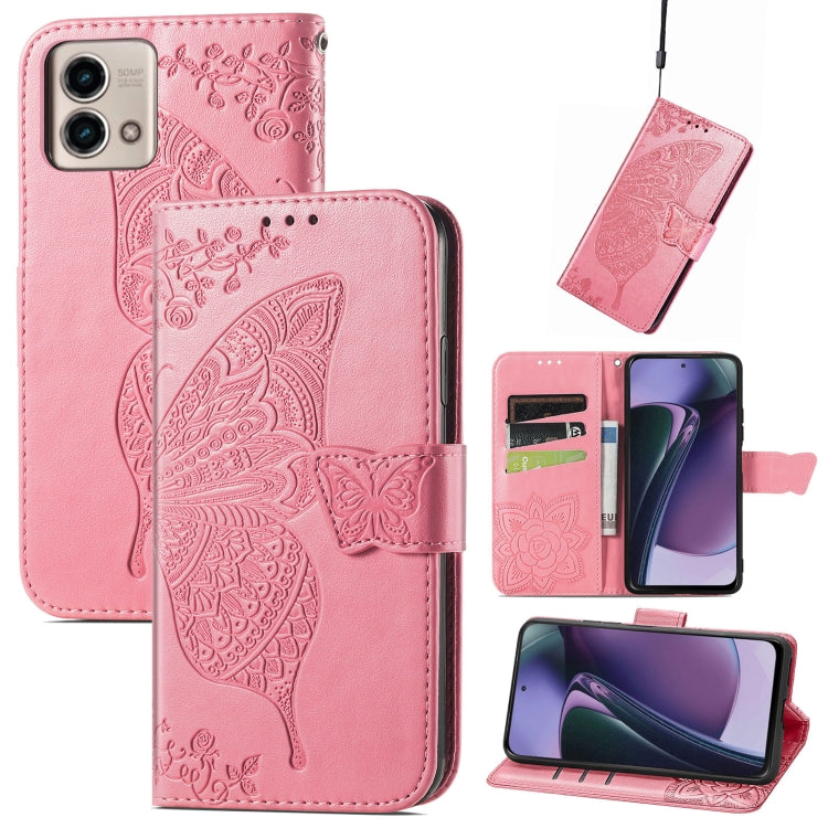 Custodia per telefono in pelle goffrata farfalla amore fiore, For Motorola Moto G Stylus 5G 2023, For Nokia C3, For OnePlus Nord CE 3 Lite