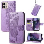 Custodia per telefono in pelle goffrata farfalla amore fiore, For Motorola Moto G Stylus 5G 2023, For Nokia C3, For OnePlus Nord CE 3 Lite