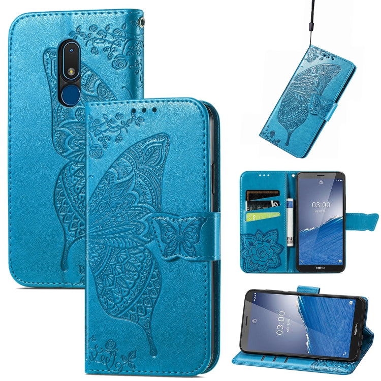 Custodia per telefono in pelle goffrata farfalla amore fiore, For Motorola Moto G Stylus 5G 2023, For Nokia C3, For OnePlus Nord CE 3 Lite