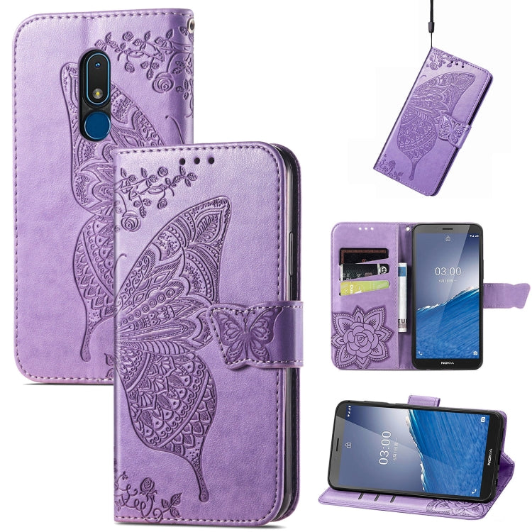 Custodia per telefono in pelle goffrata farfalla amore fiore, For Motorola Moto G Stylus 5G 2023, For Nokia C3, For OnePlus Nord CE 3 Lite
